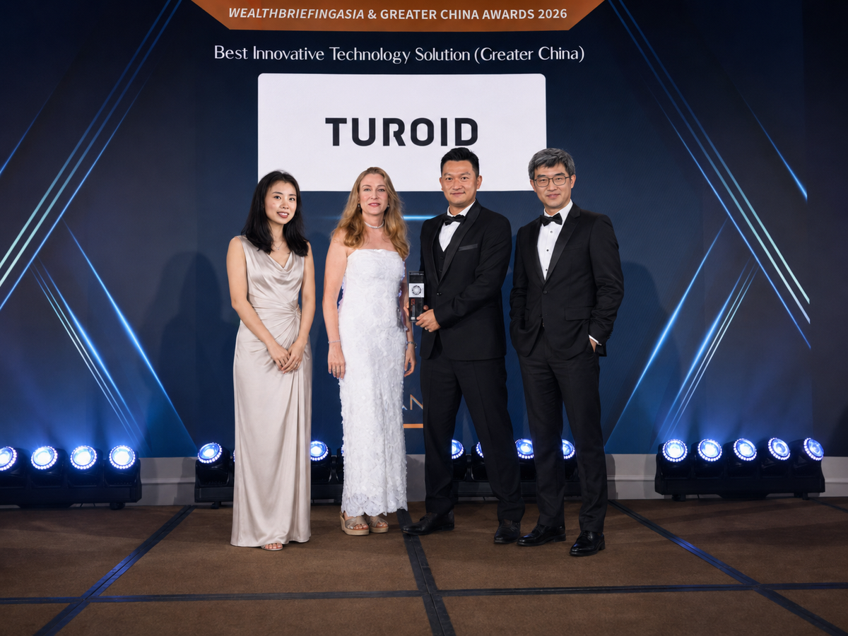 Turoid team at the WealthBriefingAsia Greater China Awards 2026 ceremony